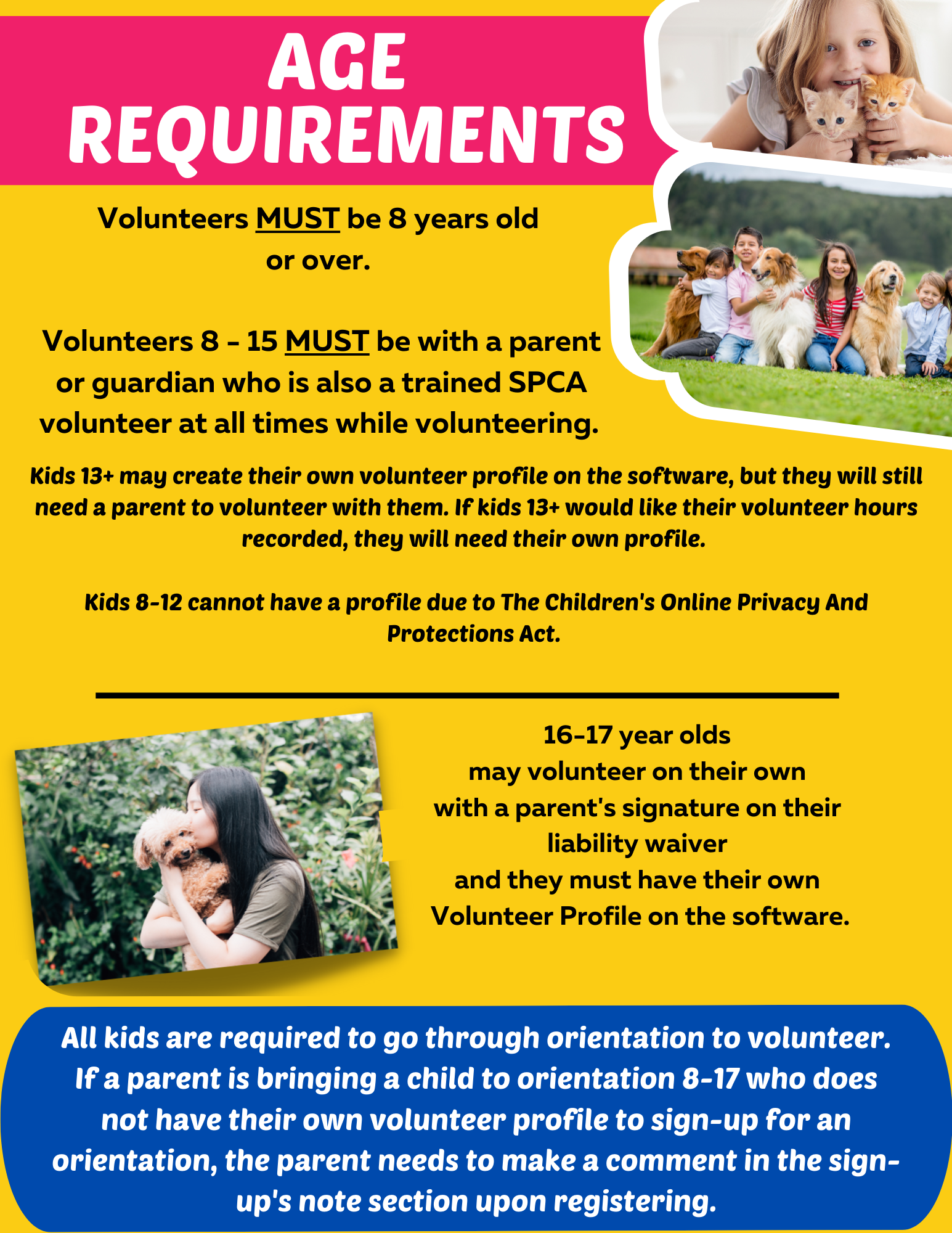volunteer age requirements how old you need to be
